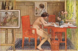Carl Larsson_1906_Model writing postcards.jpg
